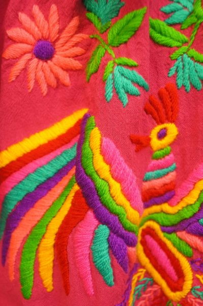 カラフルハンド刺繍メキシカンワンピース