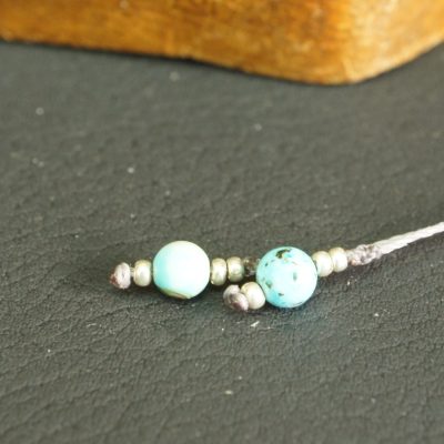 マクラメ編みナンバーエイトターコイズペンダント