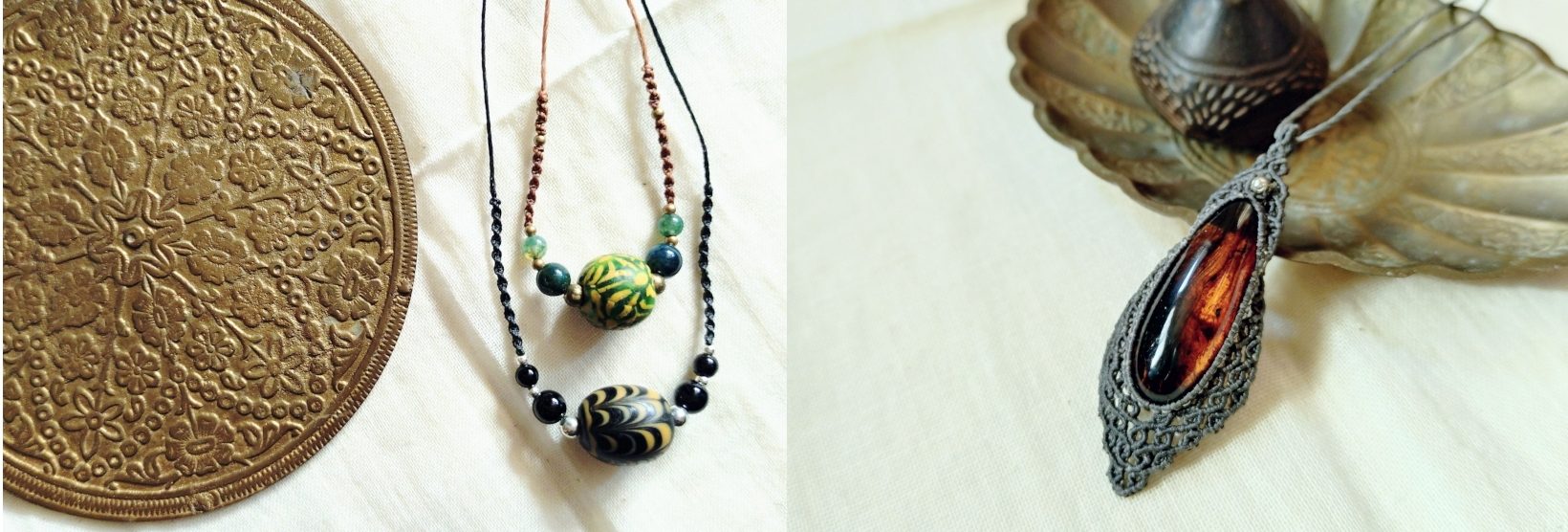 02 マクラメ編み&ワイヤーラップジュエリーと少数民族アクセサリーのSaligRama