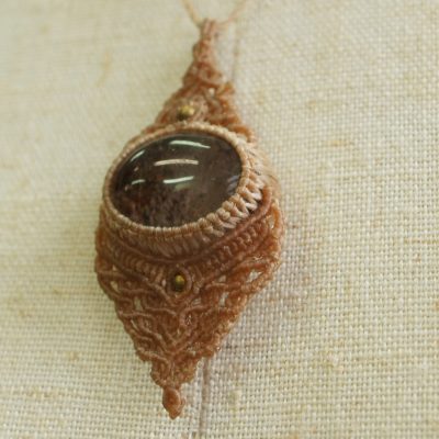 マクラメ編みガーデンクォーツペンダント