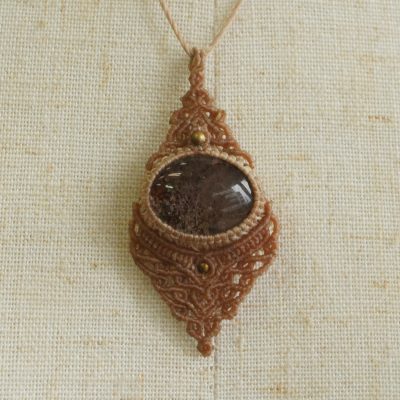 マクラメ編みガーデンクォーツペンダント